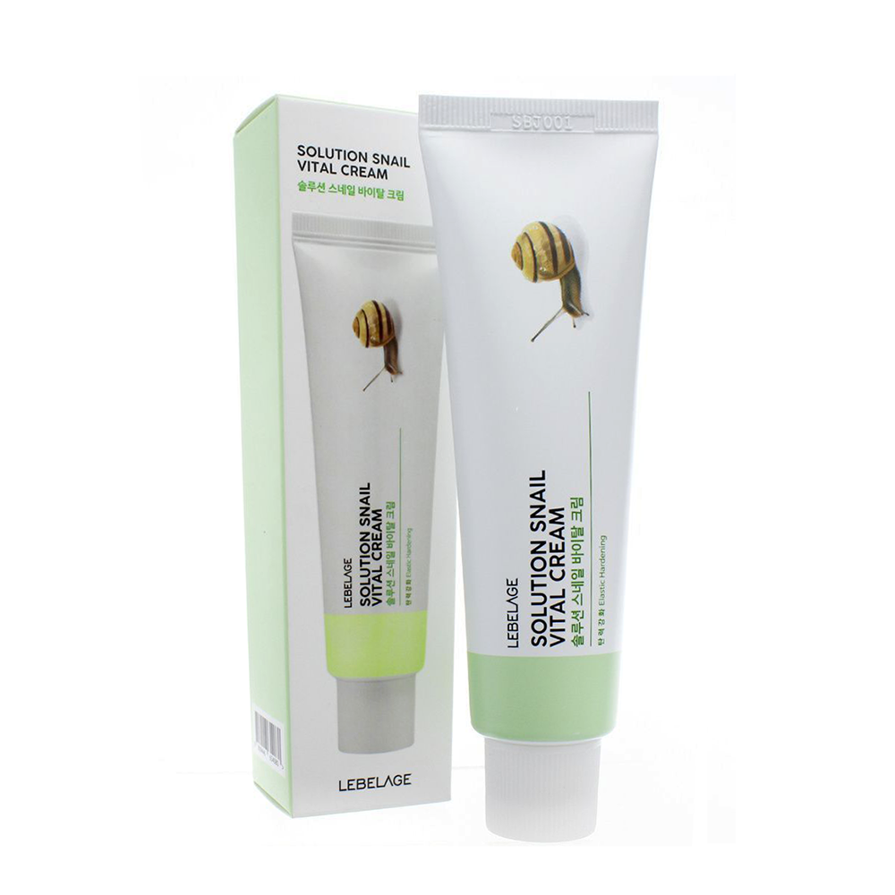 LEBELAGE Крем пептидный для лица с муцином улитки / Lebelage Solution Snail Vital Cream 50 мл, фото 2