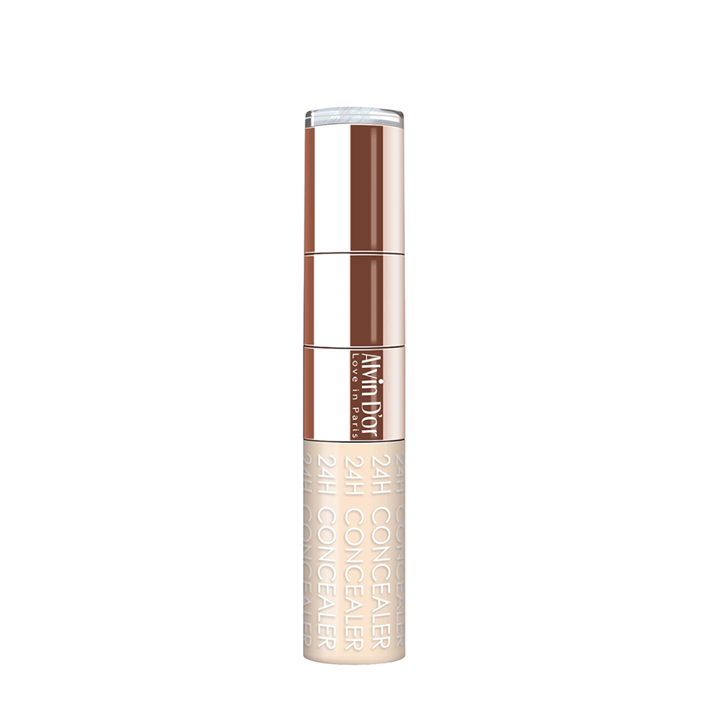 ALVIN D'OR Консилер жидкий+спонж, тон 01 / 24H Full cover concealer 6 мл, фото 1