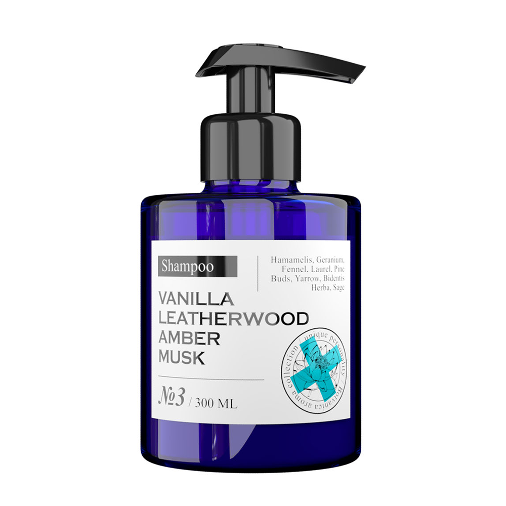 MANIAC GOURMET Шампунь парфюмированный увлажняющий №3 Ваниль, Кожа, Амбра, Мускус 300 мл, фото 1