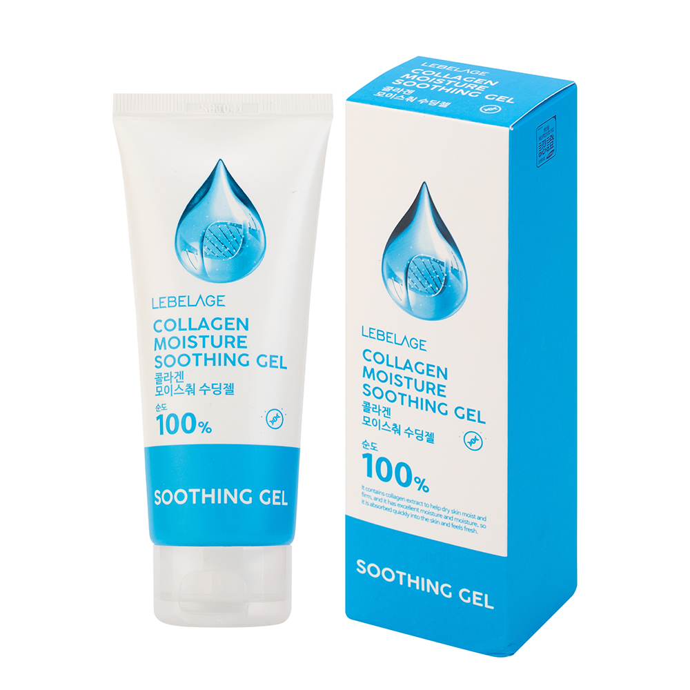 LEBELAGE Гель увлажняющий успокаивающий с коллагеном / Lebelage Moisture Collagen 100% Soothing Gel 100 мл, фото 2