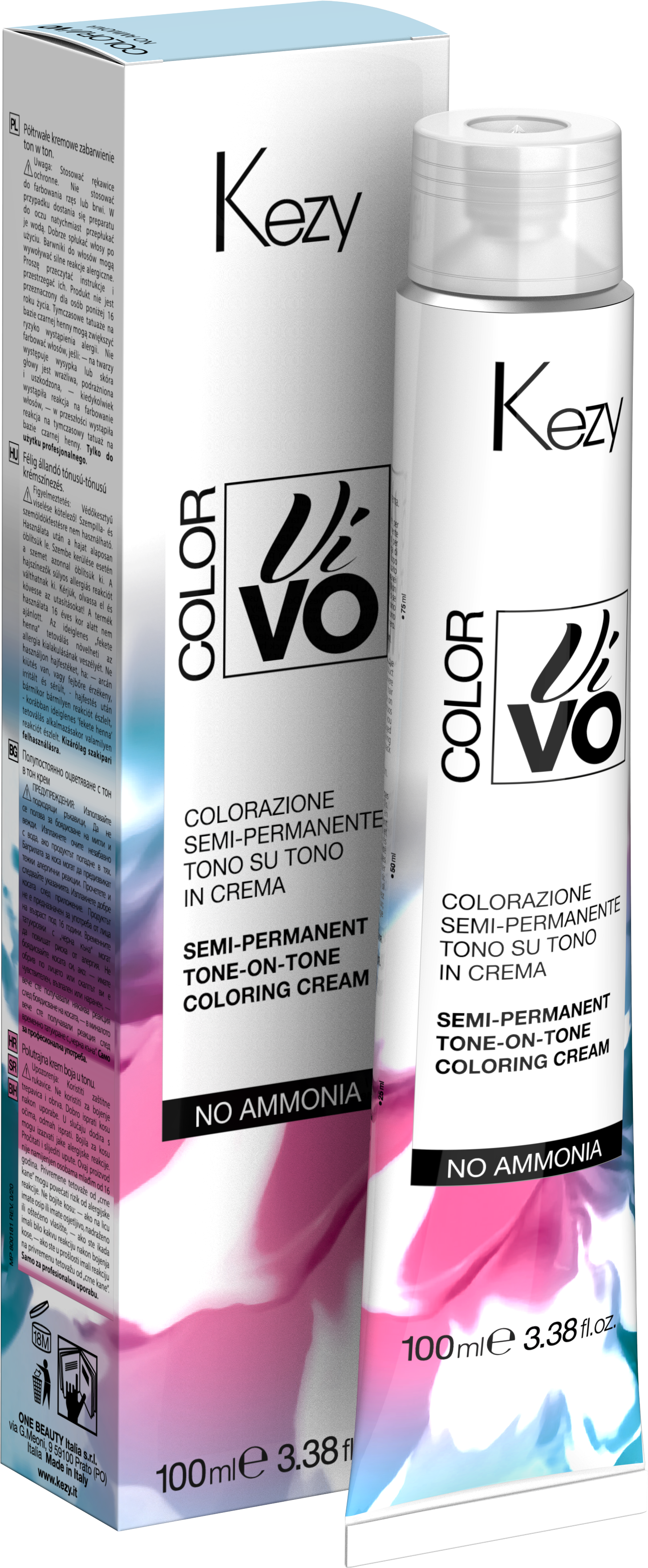 KEZY 7.1 Крем-краска без аммиака для волос, блондин пепельный / Color Vivo No Ammonia 100 мл, фото 2