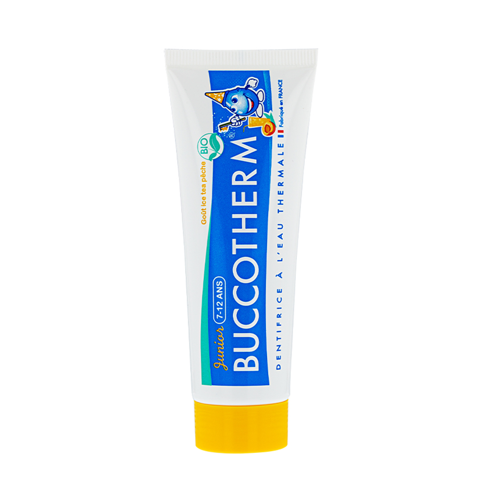 BUCCOTHERM Паста зубная для детей 7 - 12 лет, вкус персиковый чай с термальной родниковой водой / BUCCOTHERM 50 мл, фото 1