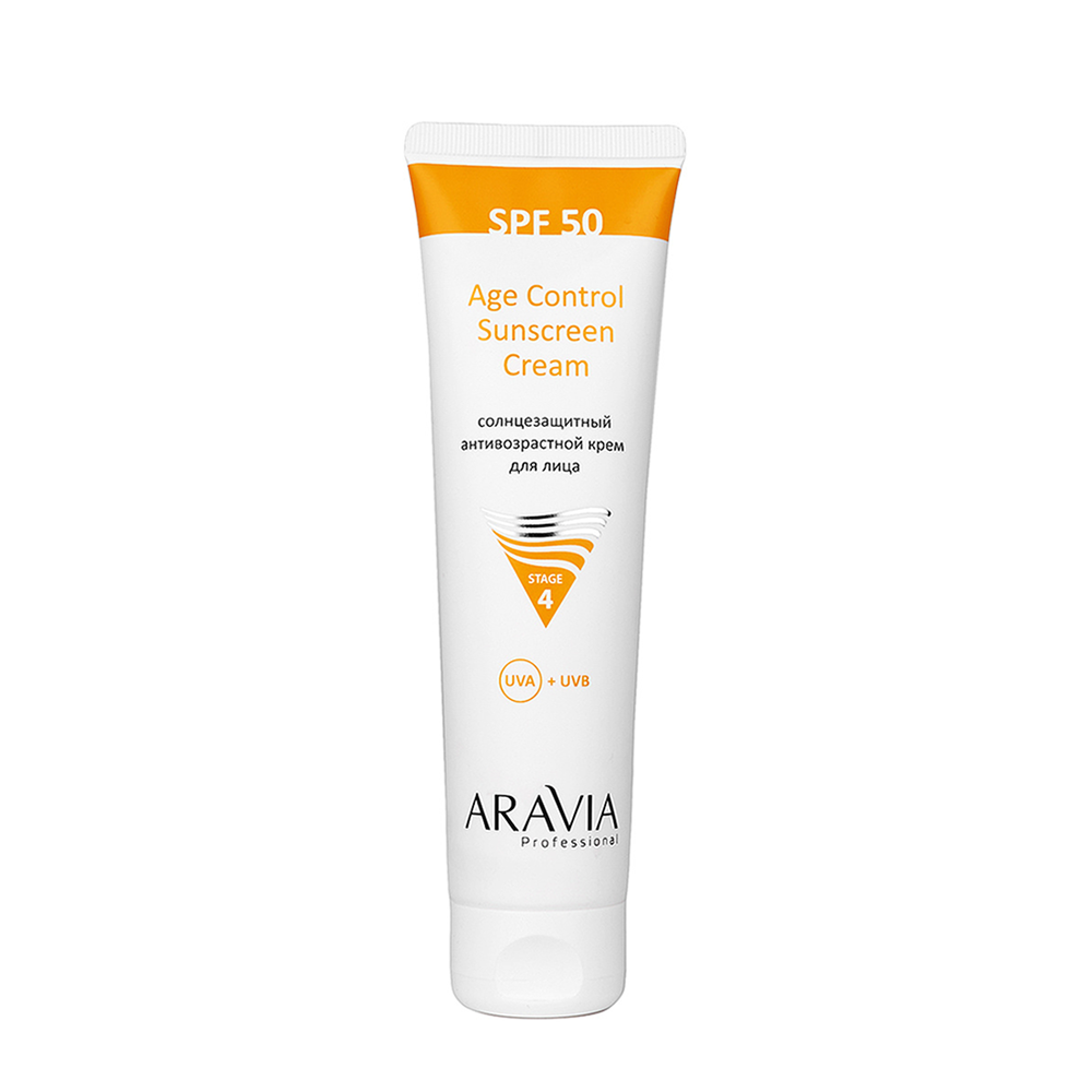 ARAVIA Professional Крем солнцезащитный анти-возрастной для лица SPF 50 / Age Control Sunscreen Cream SPF 50 100 мл, фото 1