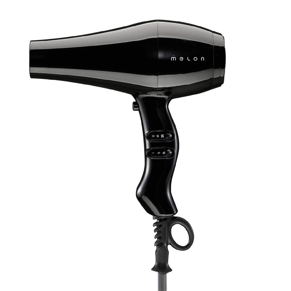 MELON PRO Фен профессиональный для волос VIXEN2, черный глянец, 2 насадки-концентратора 2000W, фото 1