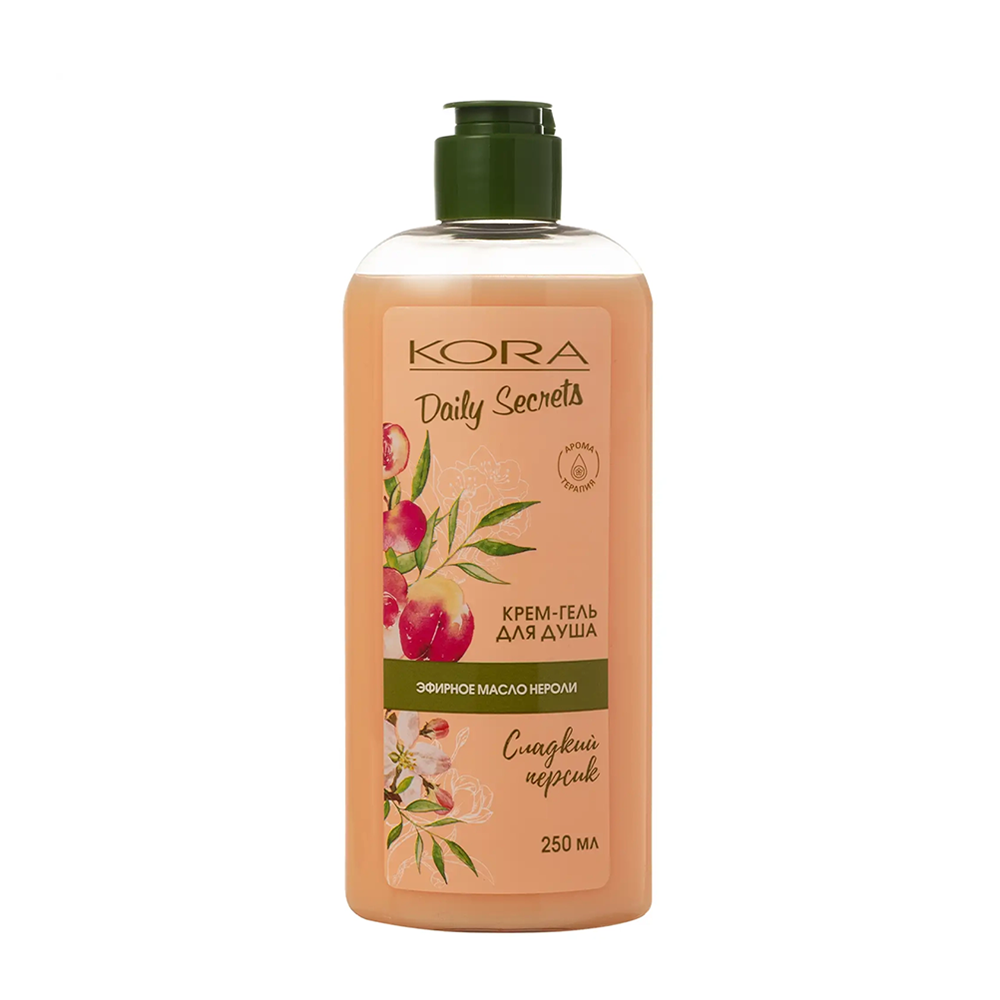 KORA Крем-гель для душа сладкий персик / Daily Secrets 250 мл, фото 1