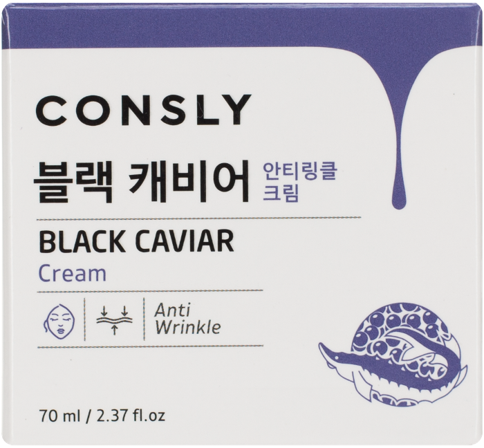 CONSLY Крем против морщин для лица с экстрактом черной икры 70 мл, фото 3