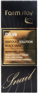 FARMSTAY Сыворотка ампульная с муцином черной улитки / DR-V8 Line 30 мл, фото 2