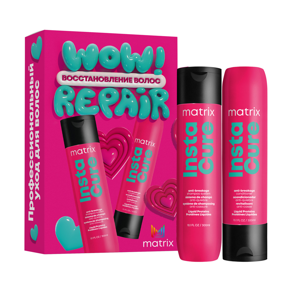 MATRIX Набор для восстановления волос (шампунь 300 мл + кондиционер 300 мл) Instacure, фото 1