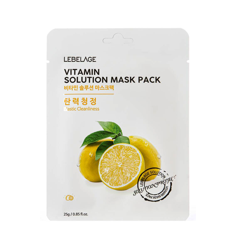 LEBELAGE Маска тканевая для лица с витаминами / Lebelage Vitamin Solution Mask 25 гр, фото 1