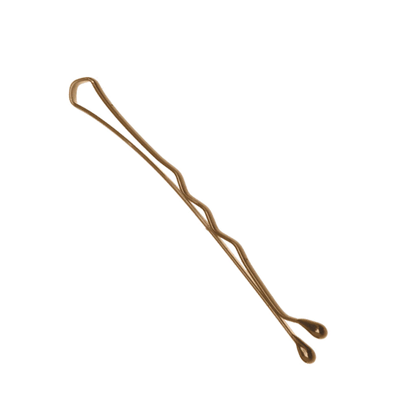 DEWAL PROFESSIONAL Невидимки коричневые, волна 50 мм, 24 шт/уп (на блистере), фото 1