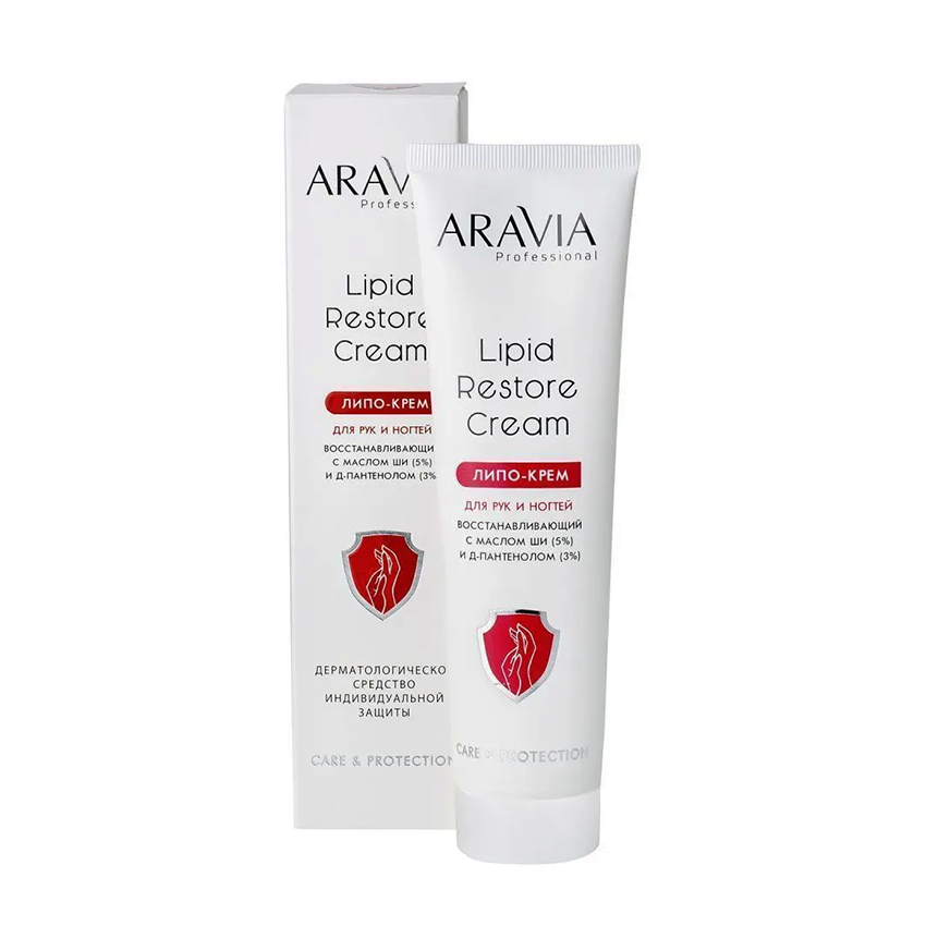 ARAVIA Professional Липо-крем для рук и ногтей восстанавливающий с маслом ши и д-пантенолом / Lipid Restore Cream 100 мл, фото 2