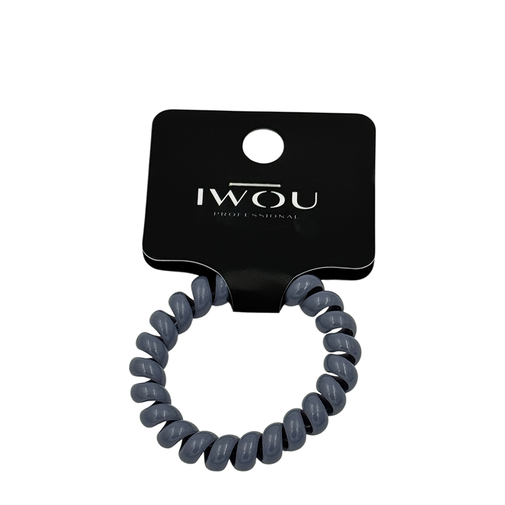 IWOU PROFESSIONAL Резинка пружинка Глянец серо-голубая 1шт, фото 1