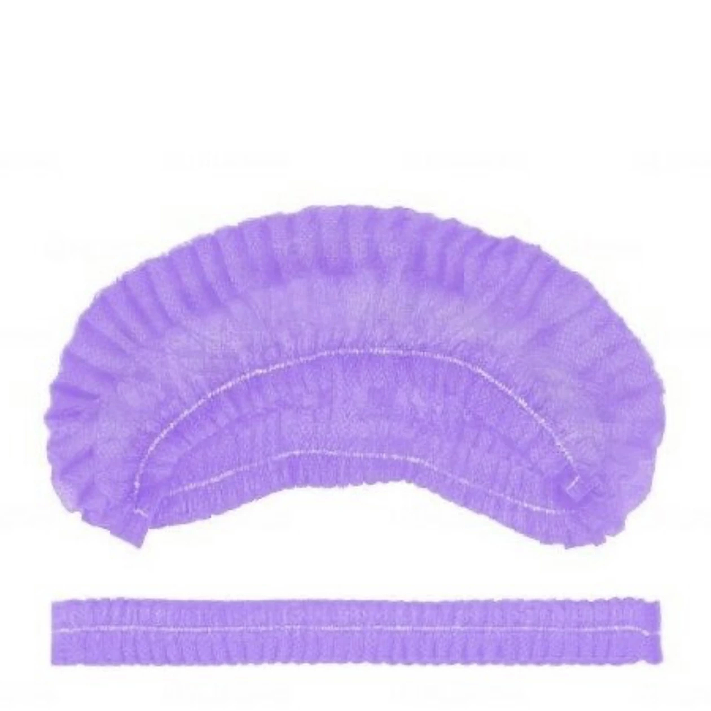 ЧИСТОВЬЕ Шапочка шарлотка медицинская из спанбонда, сиреневый 50 шт, фото 1