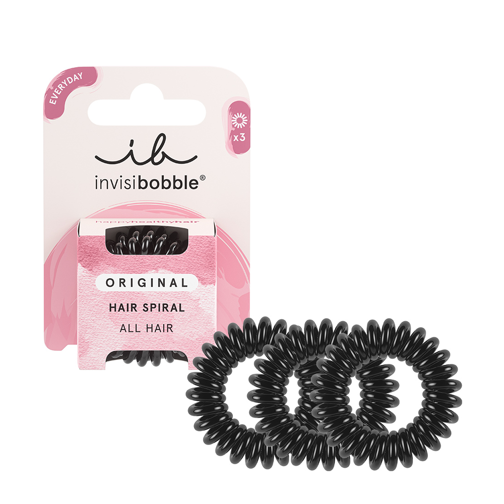 INVISIBOBBLE Резинка-браслет для волос / invisibobble ORIGINAL True Black (в картоне), фото 1