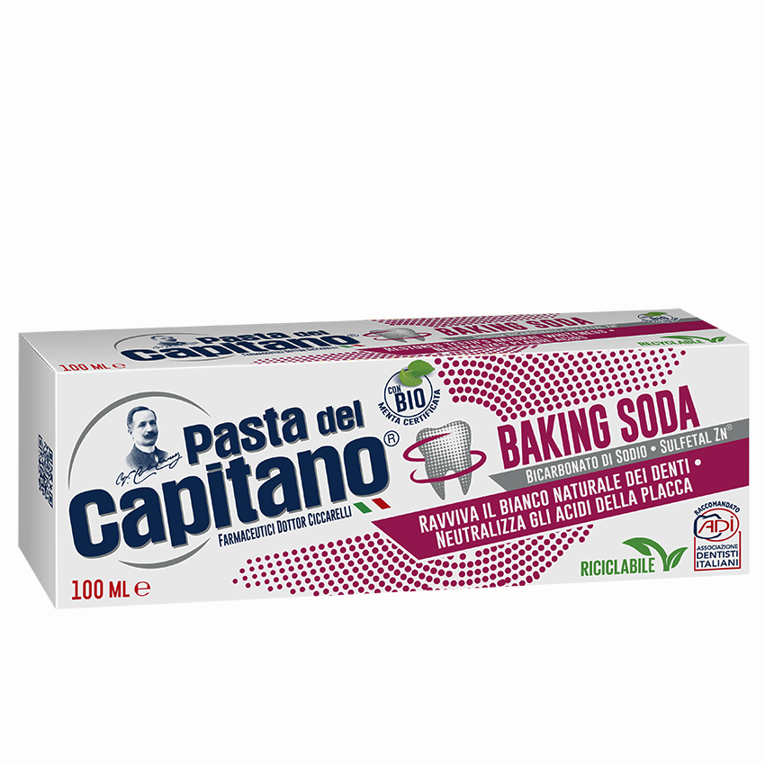 PASTA DEL CAPITANO Паста зубная Baking Soda / Для деликатного отбеливания с содой 100 мл, фото 2