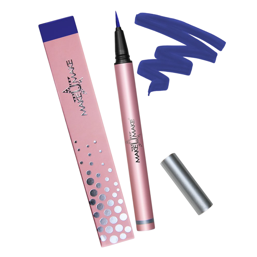 MAKE U MAKE Лайнер-фломастер водостойкий для глаз с фетровым грифелем, светло-синий небесный / MAKEUMAKE 7 мл, фото 2