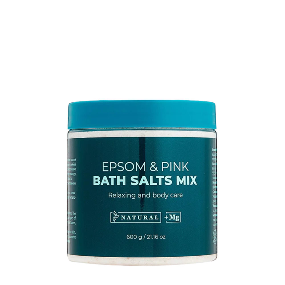 305 Miami SPA Микс магниевой английской и розовой гималайской солей / Epsom & Pink Bath Salts Mix 600 мл, фото 1