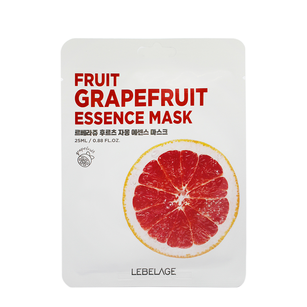 LEBELAGE Маска тканевая для лица с экстрактом грейпфрута / Lebelage Fruit Grapefruit Essence Mask 25 мл, фото 1
