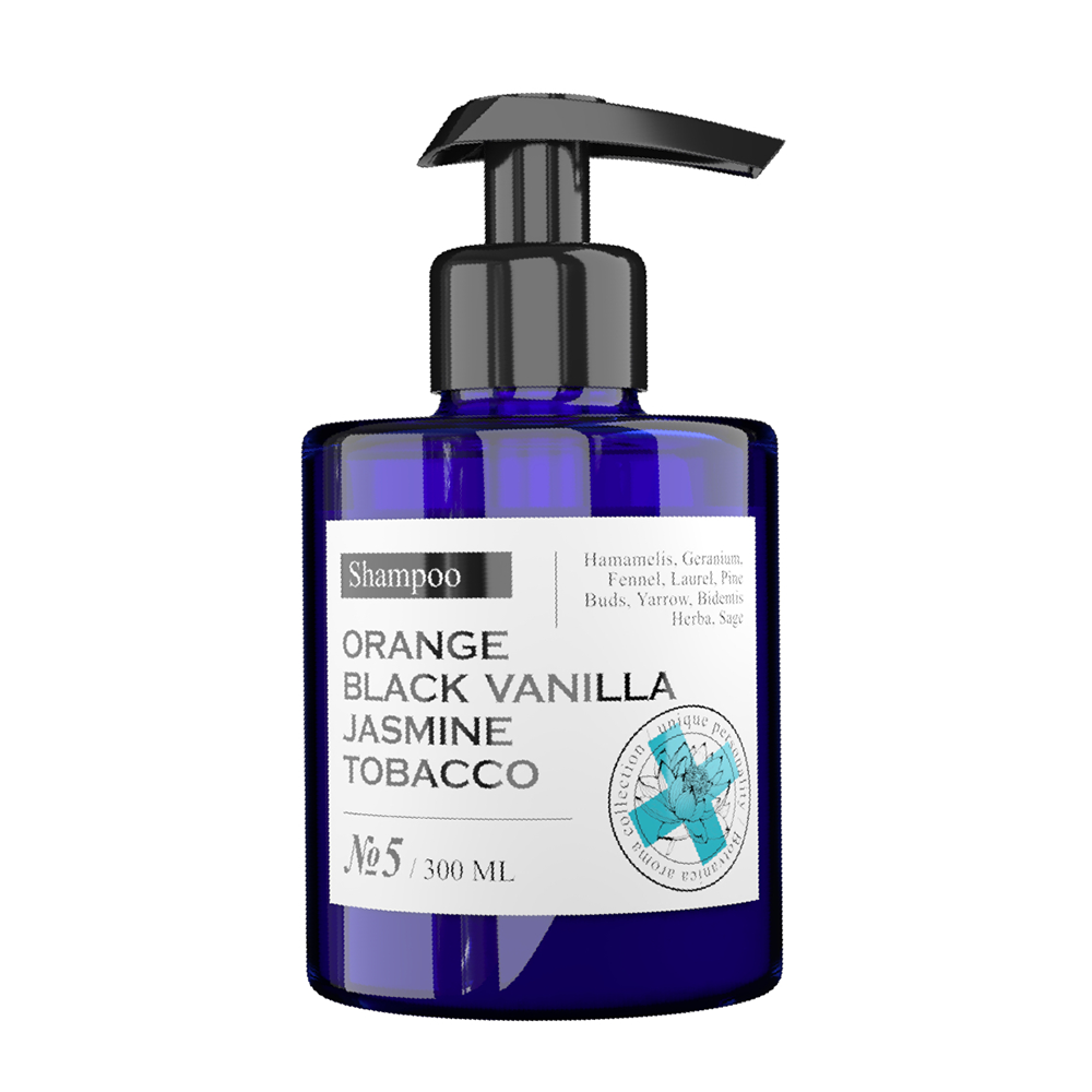 MANIAC GOURMET Шампунь парфюмированный увлажняющий №5 Апельсин, Черная ваниль, Жасмин, Табак 300 мл, фото 1