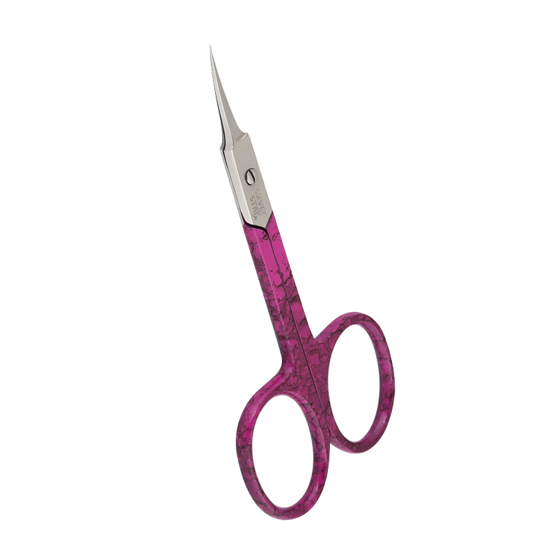 SILVER STAR Ножницы для кутикулы зауженные лезвия плечики пурпурное покрытие, фото 1