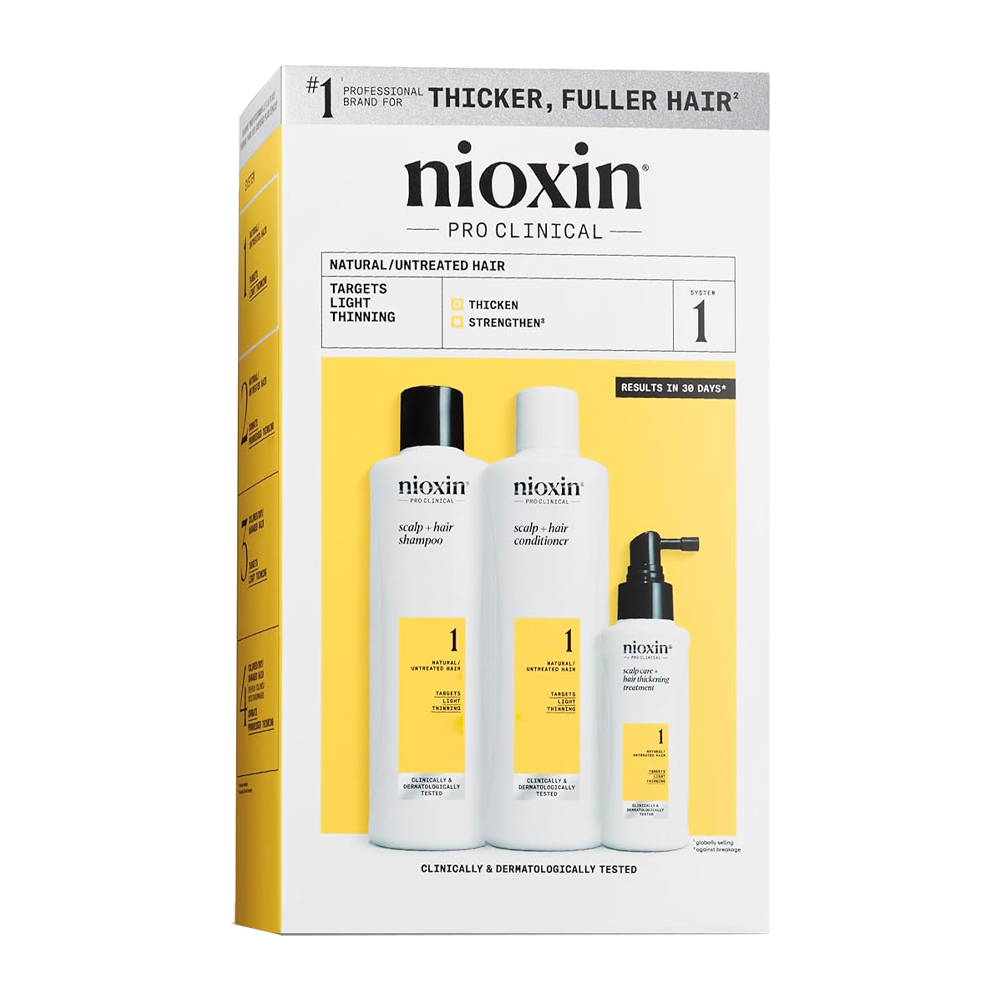 NIOXIN Набор для волос Система 1 (шампунь очищающий 300 мл, кондиционер увлажняющий 300 мл, маска питательная 100 мл), фото 1