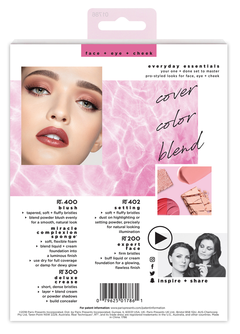 REAL TECHNIQUES Набор кистей и спонж для макияжа / Real Techniques Everyday Essentials, фото 3