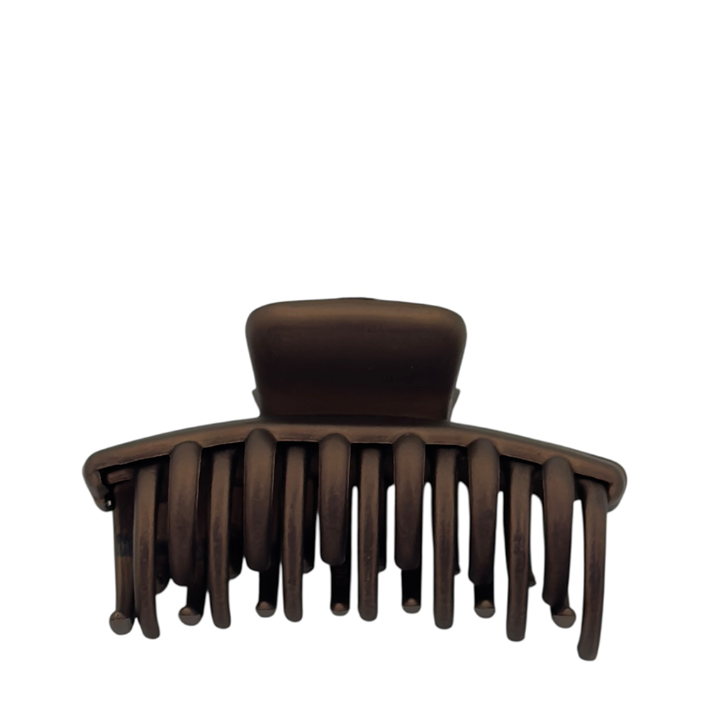 IWOU PROFESSIONAL Краб для волос двухрядный Акула коричневый 8,5см, фото 1