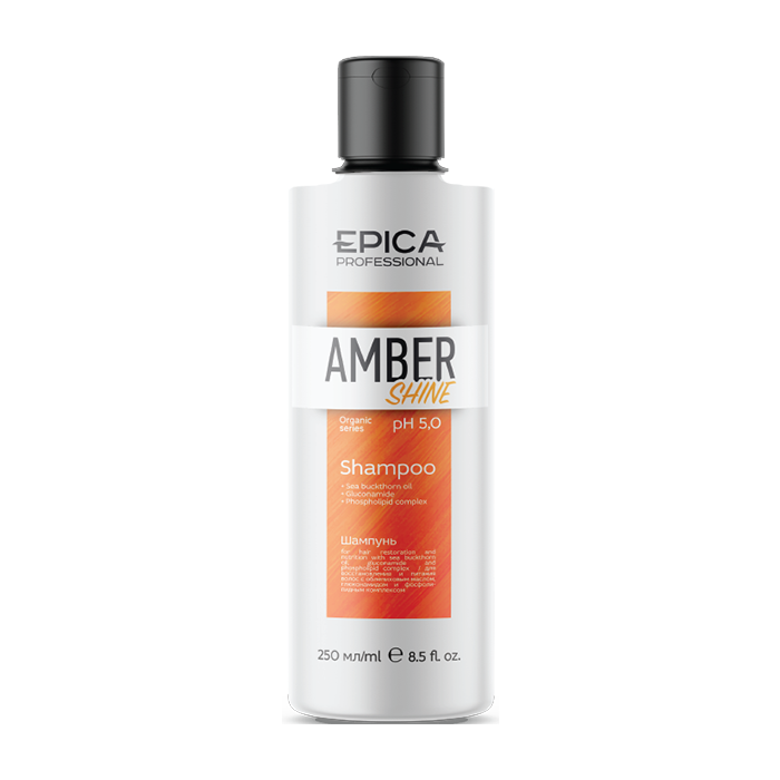 EPICA PROFESSIONAL Шампунь для восстановления и питания волос / Amber Shine Organic 250 мл, фото 1