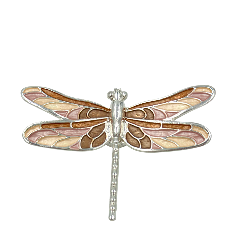 IWOU PROFESSIONAL Брошь-магнит Стрекоза бежевая, фото 1