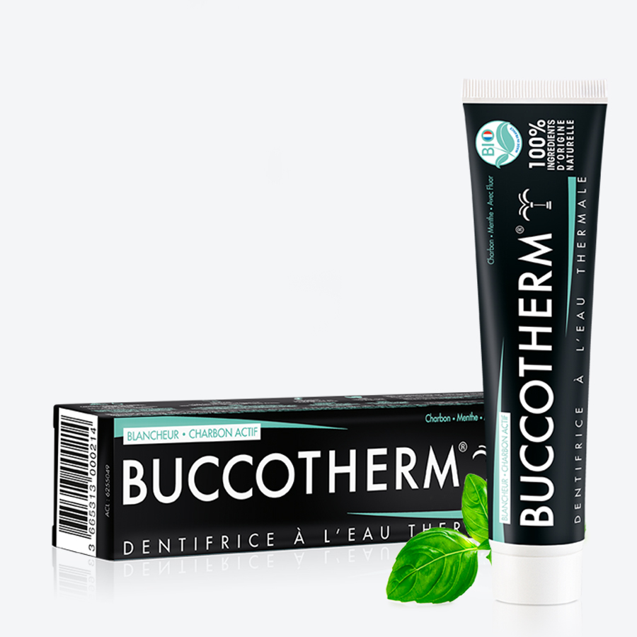 BUCCOTHERM Паста зубная с углем и термальной водой / BUCCOTHERM 75 мл, фото 5