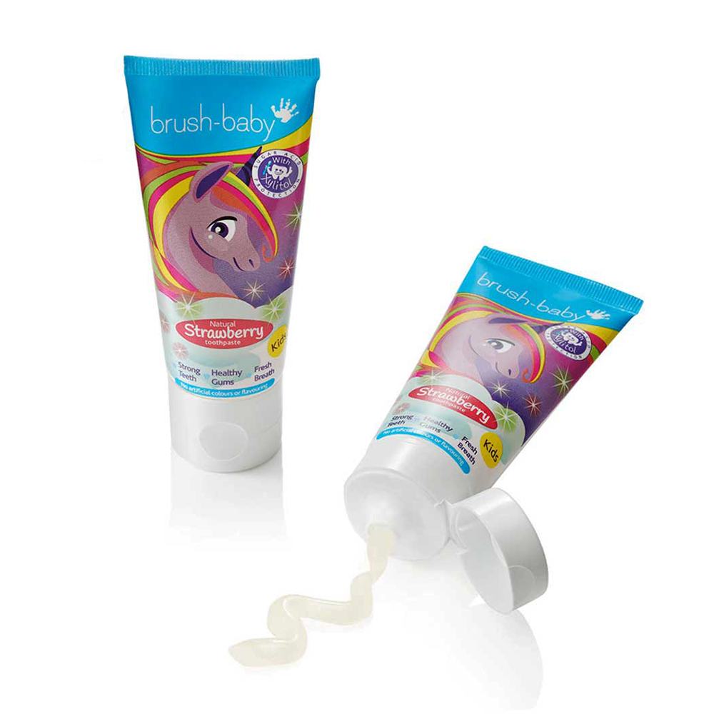 BRUSH-BABY Паста зубная детская от 3-х лет, клубника / Brush Baby 50 мл, фото 2