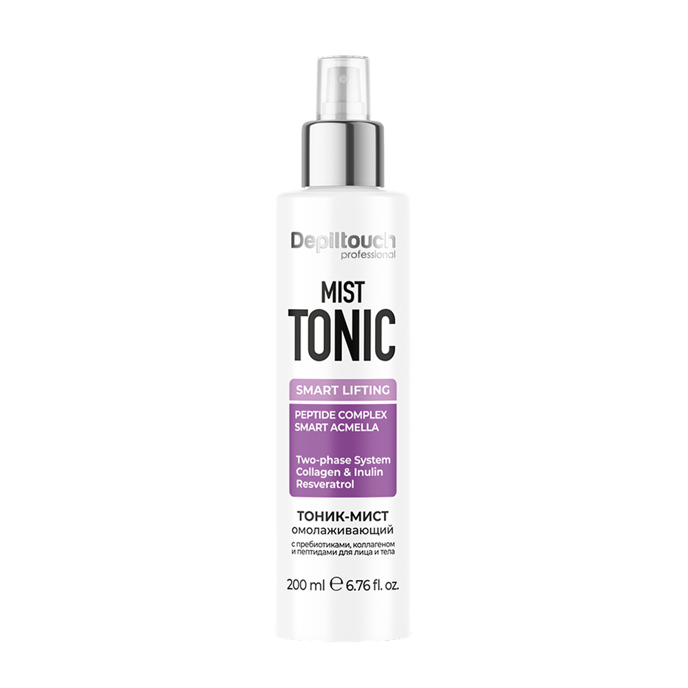 DEPILTOUCH PROFESSIONAL Тоник-мист омолаживающий для лица и тела с пребиотиками, коллагеном и пептидами / Depiltouch 200 мл, фото 1