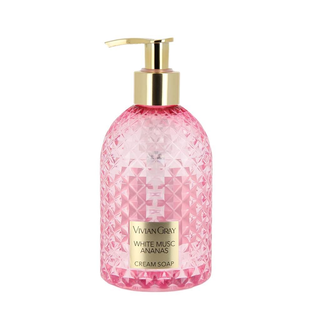 VIVIAN GRAY Крем-мыло, белый мускус и ананас / Cream Soap Gemstone Pink White Musc 300 мл, фото 1