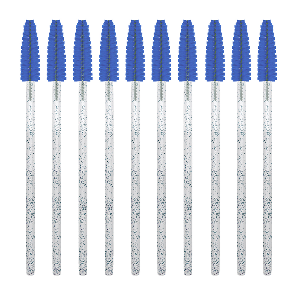 INNOVATOR COSMETICS Щеточки для ресниц и бровей одноразовые голубые с глиттером / INNOVATOR COSMETICS 10 шт, фото 1