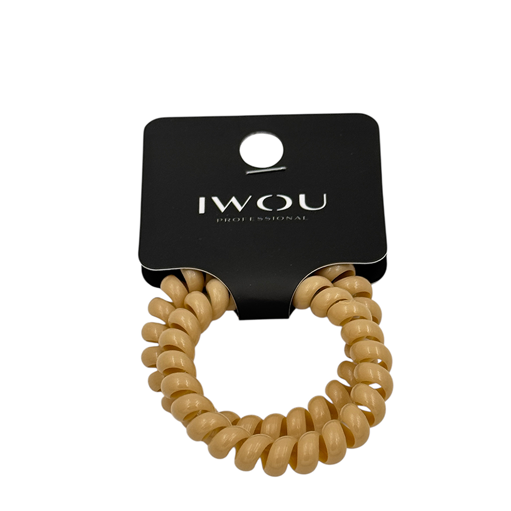 IWOU PROFESSIONAL Резинка пружинка Глянец бежевая 2шт, фото 1