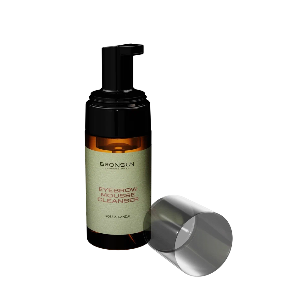 BRONSUN Мусс-пенка для очищения бровей / EYEBROW MOUSSE CLEANSER ROSE&SANDAL 100 мл, фото 2