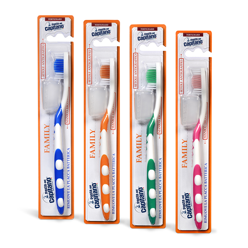PASTA DEL CAPITANO Щетка зубная для всей семьи, жесткая / Family Hard 1 шт, фото 2