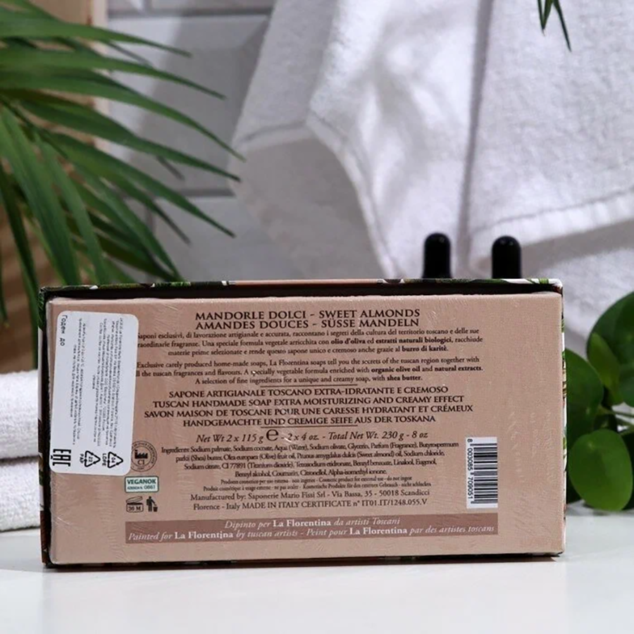 LA FLORENTINA Набор мыла сладкий миндаль / Sweet Almonds 2*115 гр, фото 3