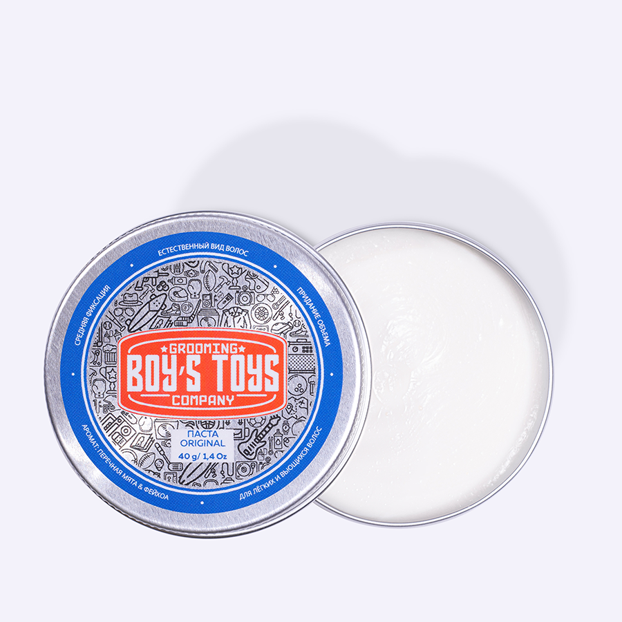 BOY'S TOYS Паста для укладки волос средней фиксации с низким уровнем блеска / Boy's Toys Original 40 мл, фото 3