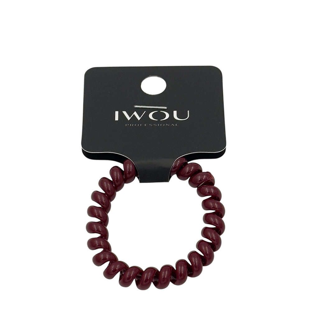 IWOU PROFESSIONAL Резинка пружинка Глянец бордовая 1шт, фото 1