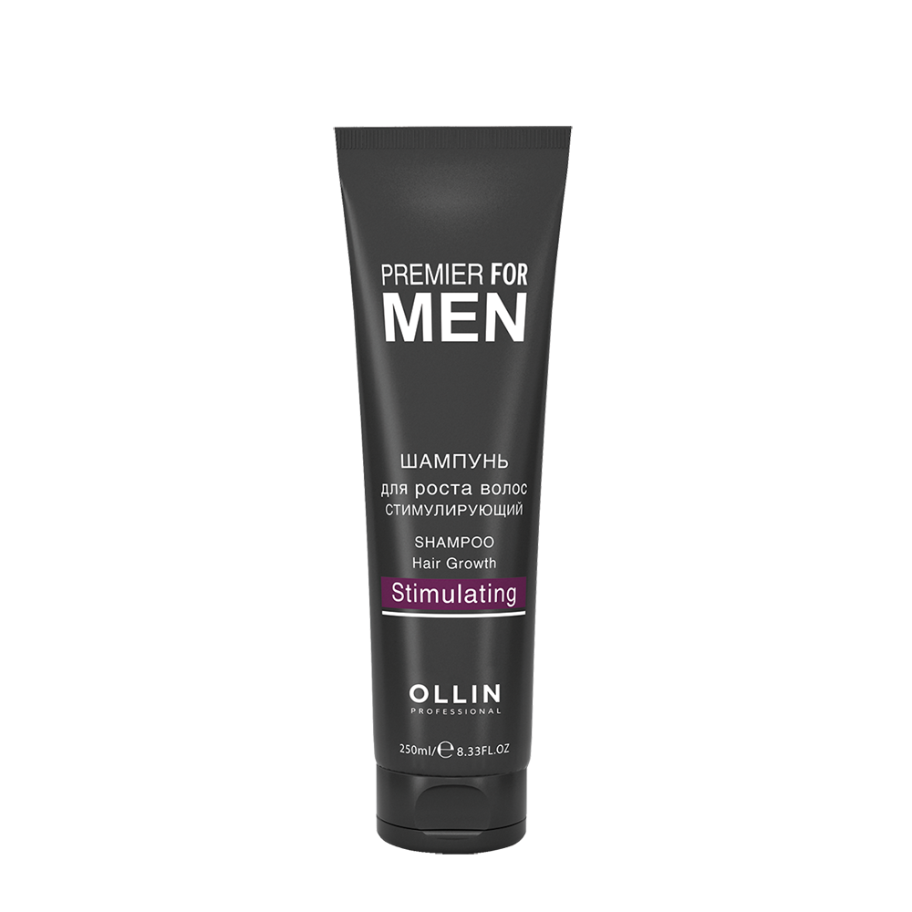 OLLIN PROFESSIONAL Шампунь стимулирующий для роста волос, для мужчин / Shampoo Hair Growth Stimulating PREMIER FOR MEN 250 мл, фото 1