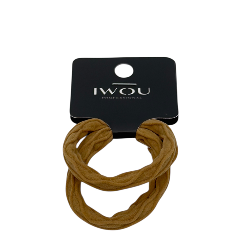 IWOU PROFESSIONAL Резинка для волос Волна соленая карамель 2шт, фото 1