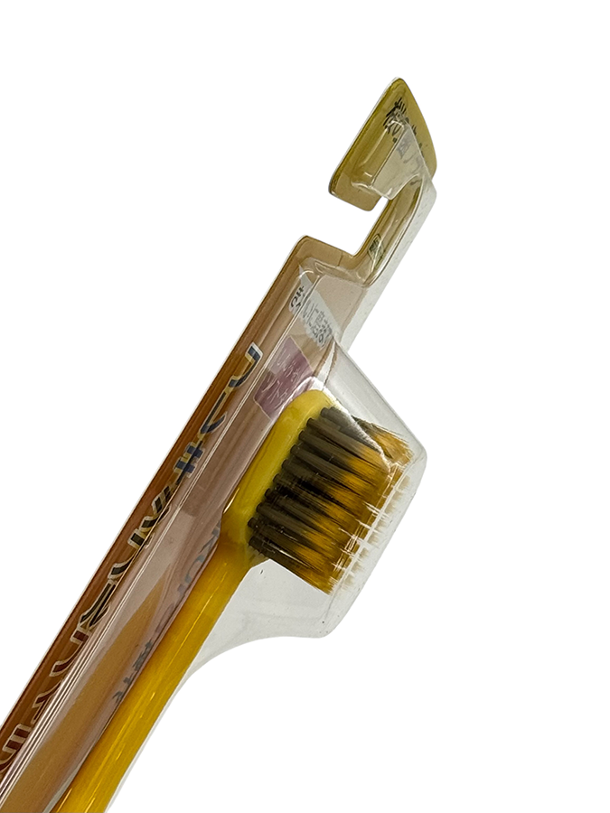 IWOU PROFESSIONAL Зубная щетка из древесного угля желтая 0,15мм/FARRES Sakura, фото 2