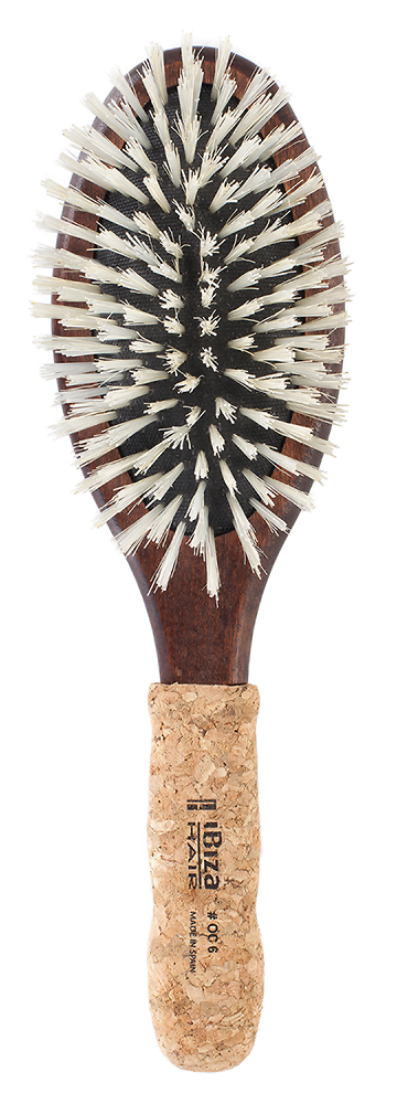 IBIZA HAIR Щетка массажная для волос, осветленная щетина, фото 1