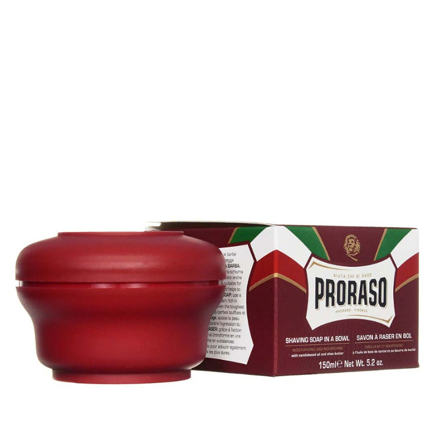 PRORASO Мыло питательное для бритья с маслом сандала и маслом ши 150 мл, фото 2