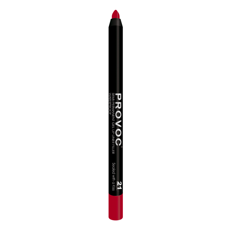 PROVOC Подводка гелевая в карандаше для губ, 21 классический красный / Gel Lip Liner Sealed with a Kiss, фото 1