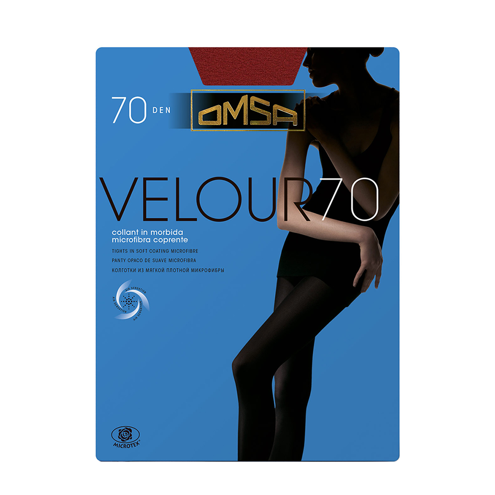 OMSA Колготки Biking Red 4 / Velour 70, фото 1