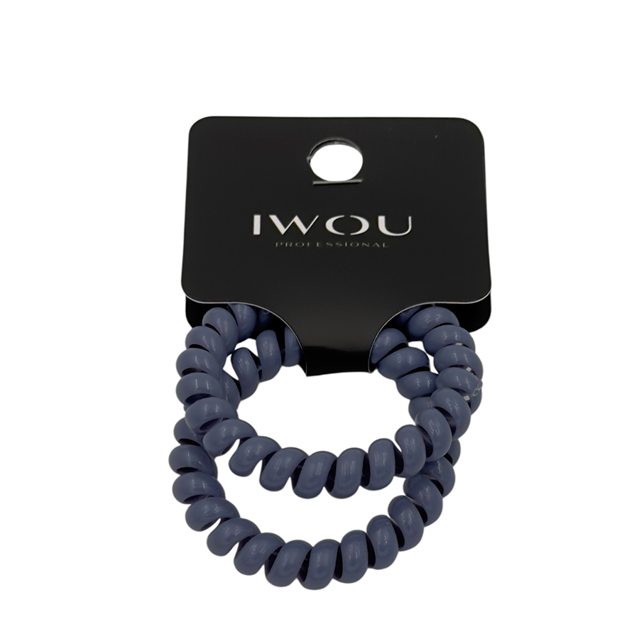 IWOU PROFESSIONAL Резинка пружинка Глянец серо-голубая 2шт, фото 2