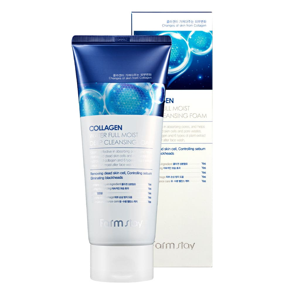 FARMSTAY Пенка очищающая увлажняющая с коллагеном / Collagen moistfull 180 мл, фото 2