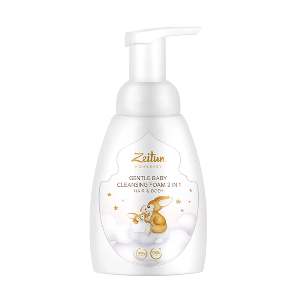 ZEITUN Пенка нежная детская 2 в 1: для очищения волос и тела / Mom&Baby 250 мл, фото 1
